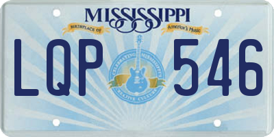 MS license plate LQP546