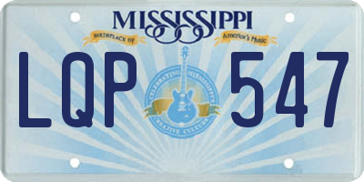 MS license plate LQP547