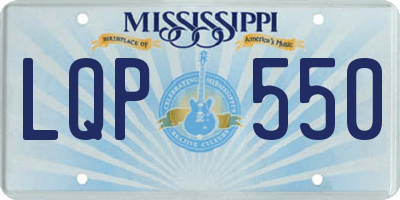 MS license plate LQP550