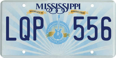MS license plate LQP556