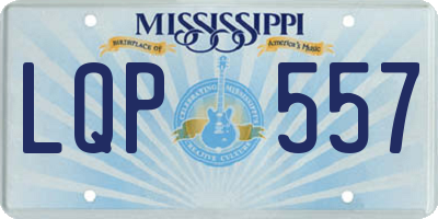 MS license plate LQP557