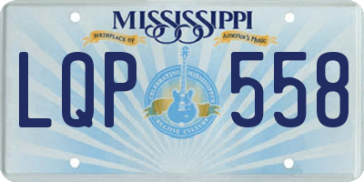 MS license plate LQP558