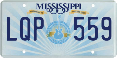 MS license plate LQP559