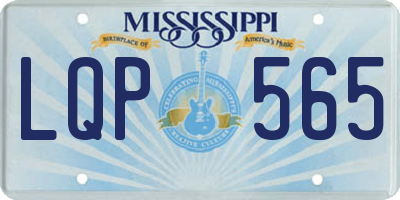 MS license plate LQP565