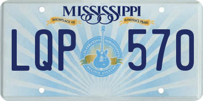 MS license plate LQP570