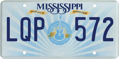MS license plate LQP572