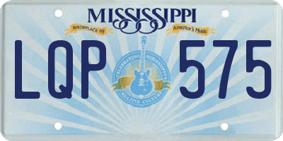 MS license plate LQP575