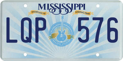 MS license plate LQP576