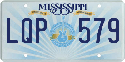 MS license plate LQP579