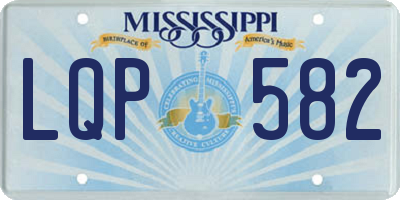 MS license plate LQP582