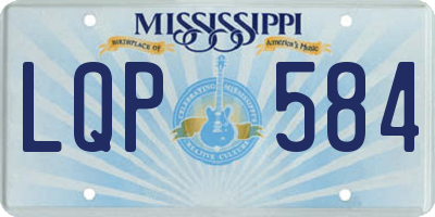 MS license plate LQP584