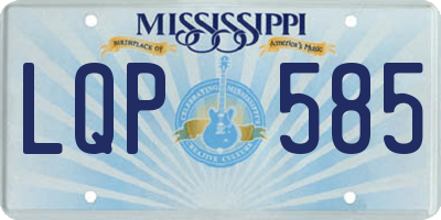 MS license plate LQP585