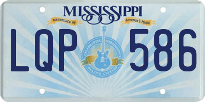 MS license plate LQP586
