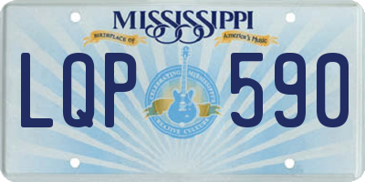 MS license plate LQP590