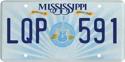 MS license plate LQP591