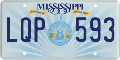 MS license plate LQP593