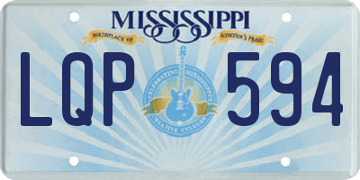 MS license plate LQP594