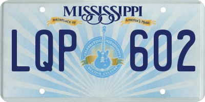MS license plate LQP602
