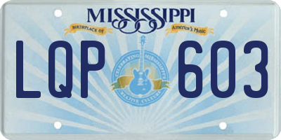 MS license plate LQP603