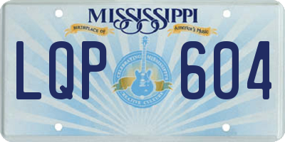 MS license plate LQP604