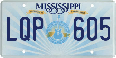 MS license plate LQP605