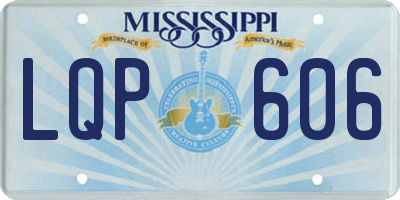 MS license plate LQP606