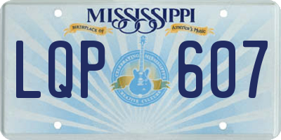 MS license plate LQP607