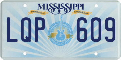 MS license plate LQP609