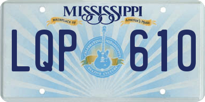 MS license plate LQP610