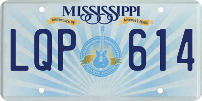 MS license plate LQP614