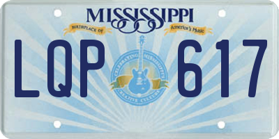MS license plate LQP617