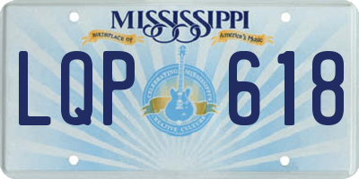 MS license plate LQP618