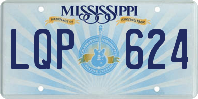 MS license plate LQP624