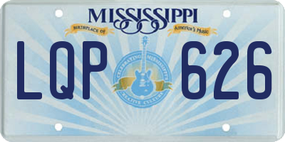MS license plate LQP626