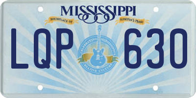 MS license plate LQP630