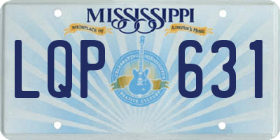 MS license plate LQP631