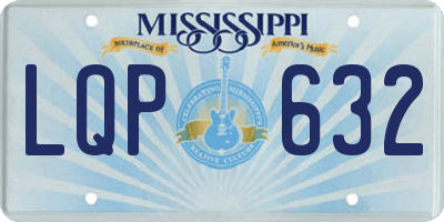 MS license plate LQP632