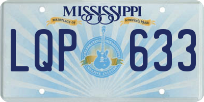 MS license plate LQP633