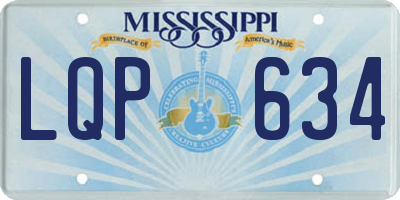 MS license plate LQP634