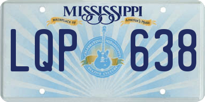 MS license plate LQP638