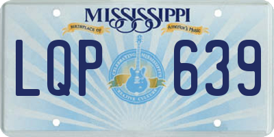 MS license plate LQP639