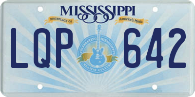 MS license plate LQP642