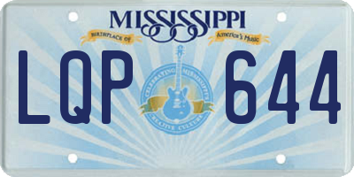 MS license plate LQP644