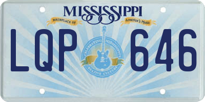 MS license plate LQP646