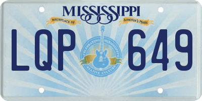 MS license plate LQP649
