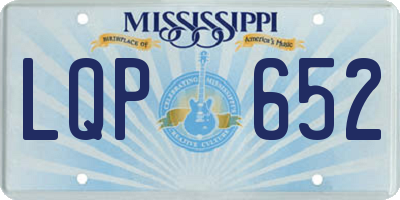 MS license plate LQP652