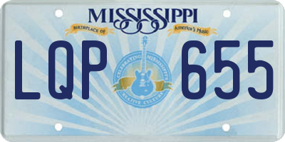 MS license plate LQP655