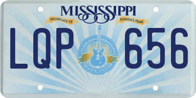 MS license plate LQP656