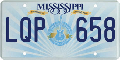 MS license plate LQP658