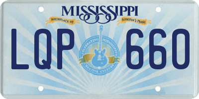 MS license plate LQP660